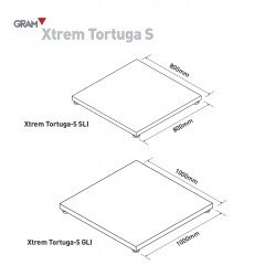 GRAM Xtrem Tortuga S-M Plataforma inoxidable muy robusta dimensiones