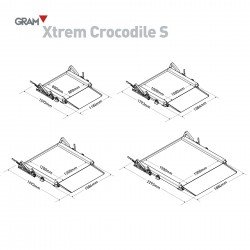 GRAM XTREM COCODRILE S Báscula inox abatible con rampa fija dimensiones