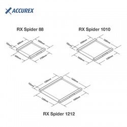 ACCUREX RX-SPIDER 300/600/1500Kg Plataforma minirampas Gram dimensiones plataformas