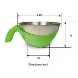 GREEN KS 5000g 1g (210)mm Balanza de cocina Baxtran cotas dimensiones