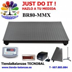PLATAFORMA MMX-300/600/1500/3000Kg de 800x800 a 2000x1500 Baxtran con BR80