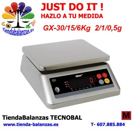 GRAM GX-6000  GX-15K  GX-30K Balanza acero inox IP-67