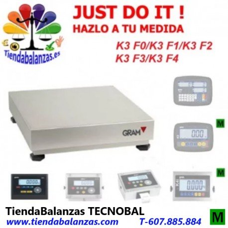 GRAM K3-F 6/15/30/60/150/300/600Kg Báscula de Gram portada