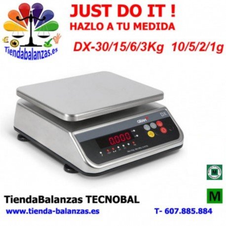 GRAM DX-3  DX-6  DX-15  DX-30 Balanza en acero inox IP-68